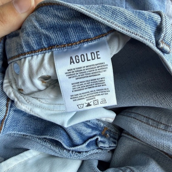 Agolde Classic Blue Denim Jeans - Picture 8 of 8
